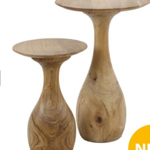 Bijzettafel s/2 massieve voet druppel